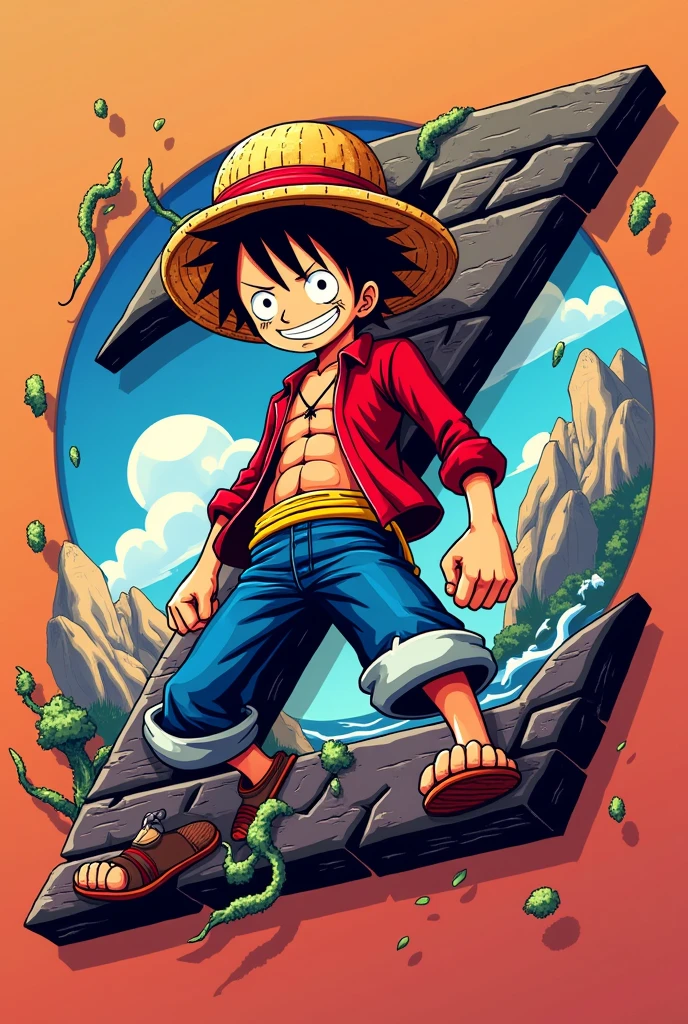 A logo with the Letter Z, for profile photo, use elements of luffy from one piece