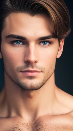 A beautiful man Abramova focus on the face