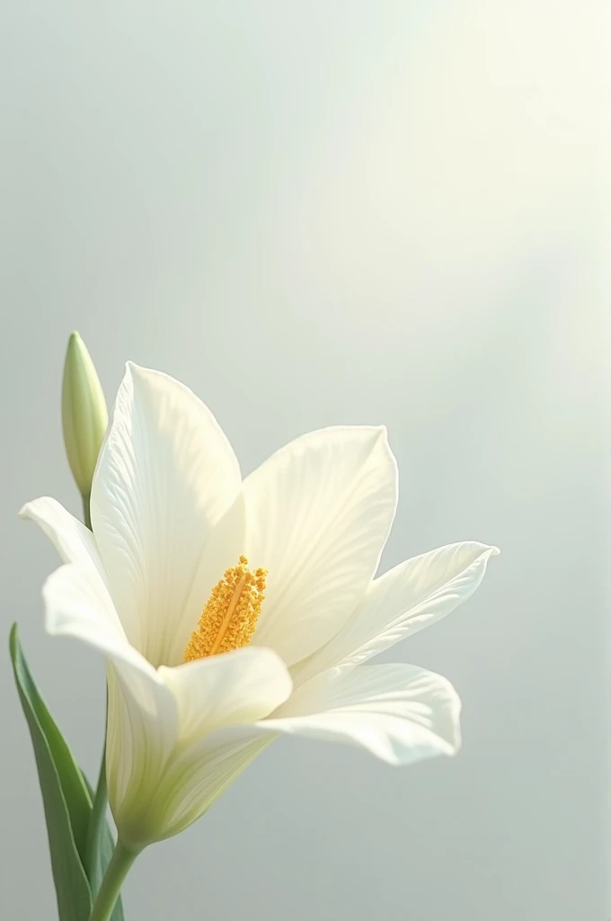 A white flower in the upper left corner