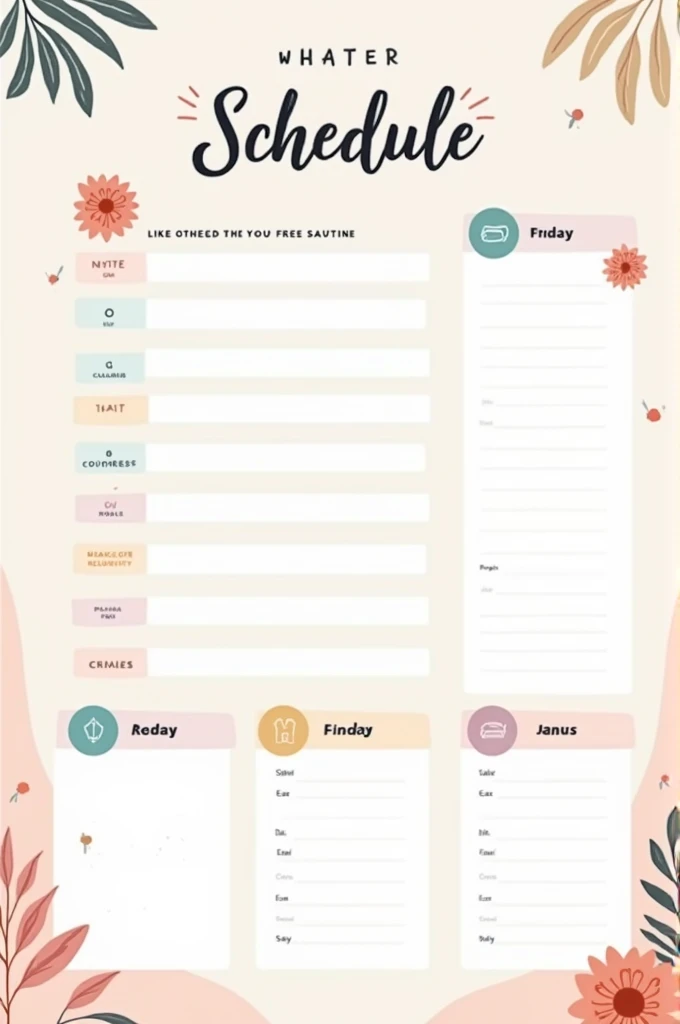 Create a foolproof schedule image