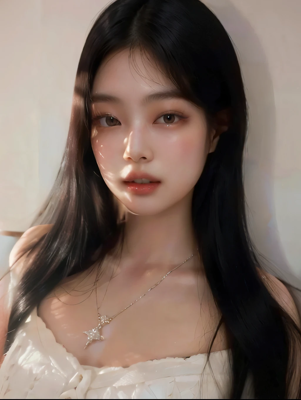 araffe asian woman with long black hair wearing a white top, korean girl, gorgeous young korean woman, beautiful south korean woman, 18 years old, beautiful asian girl, asian girl, jaeyeon nam, jinyoung shin, beautiful young korean woman, asian features, 2 2 years old, ulzzang, young cute wan asian face, xision wu, korean woman