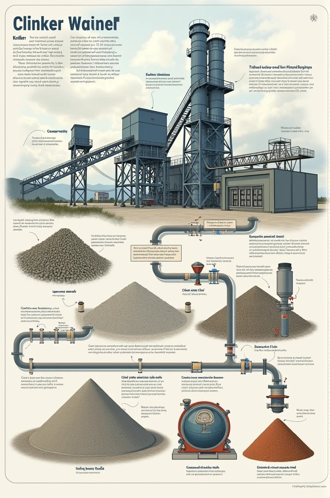Components and manufacturing process of clinker