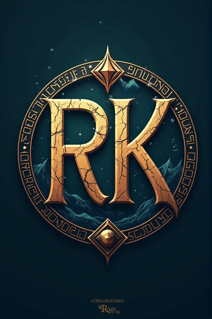 A logo written RK with touches reminiscent of Norse gods