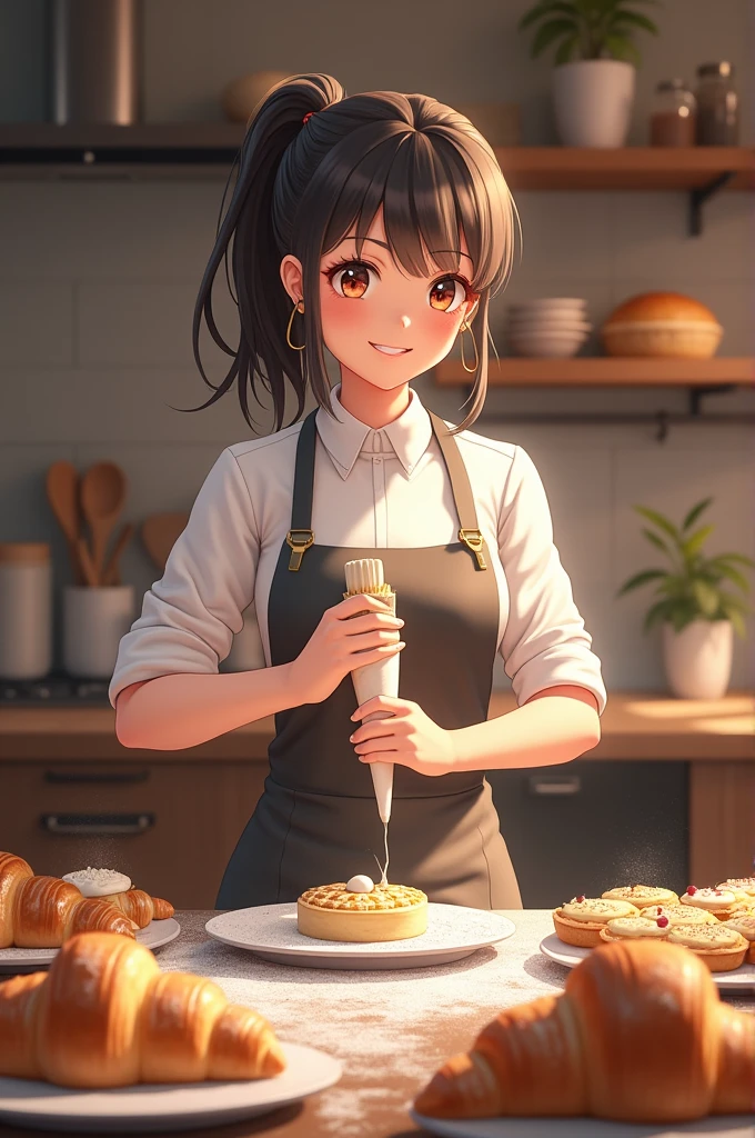 Girl pastry chef