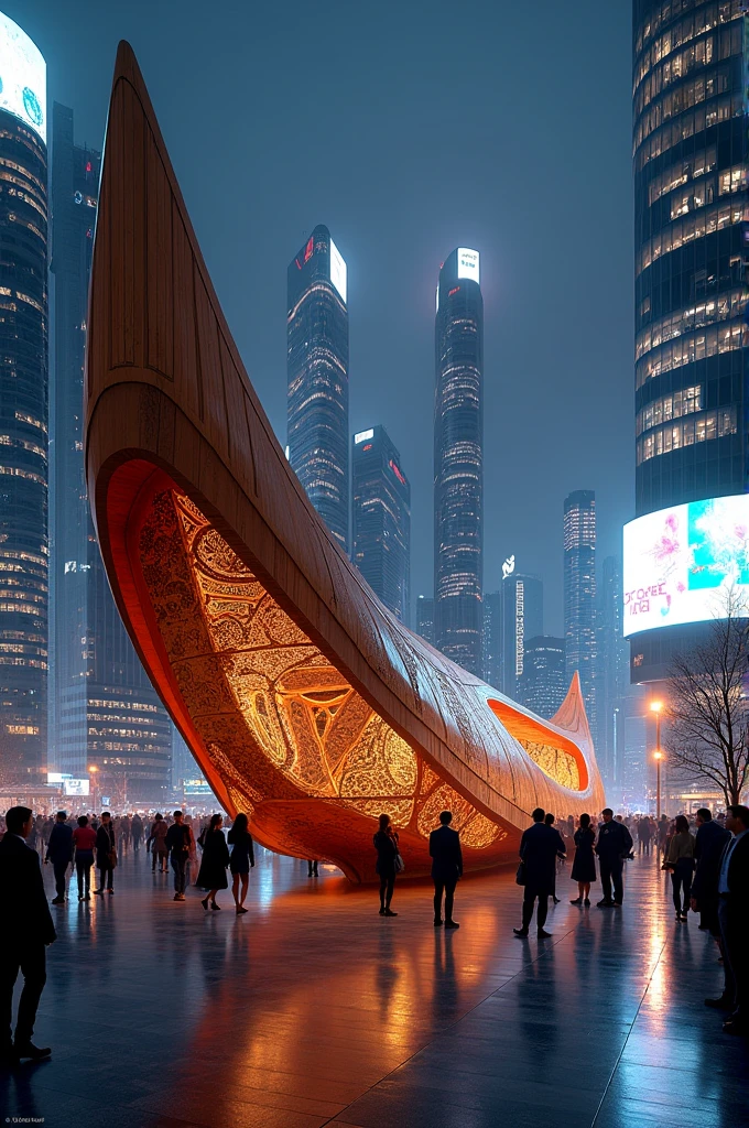 A bus station in the shape of a canoe