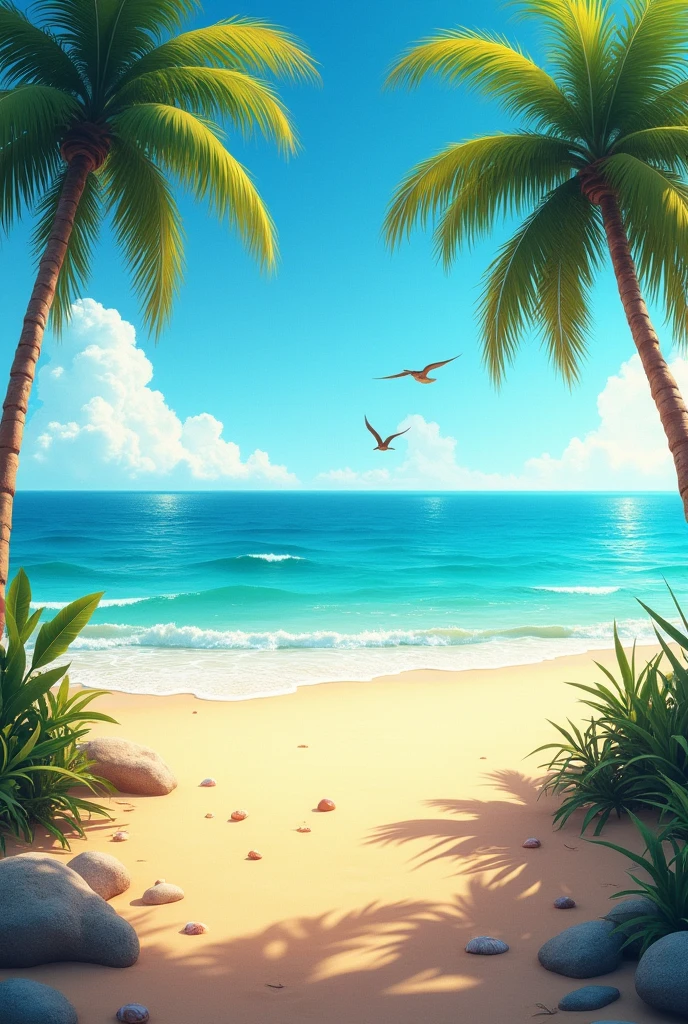 Summer at the beach without humans