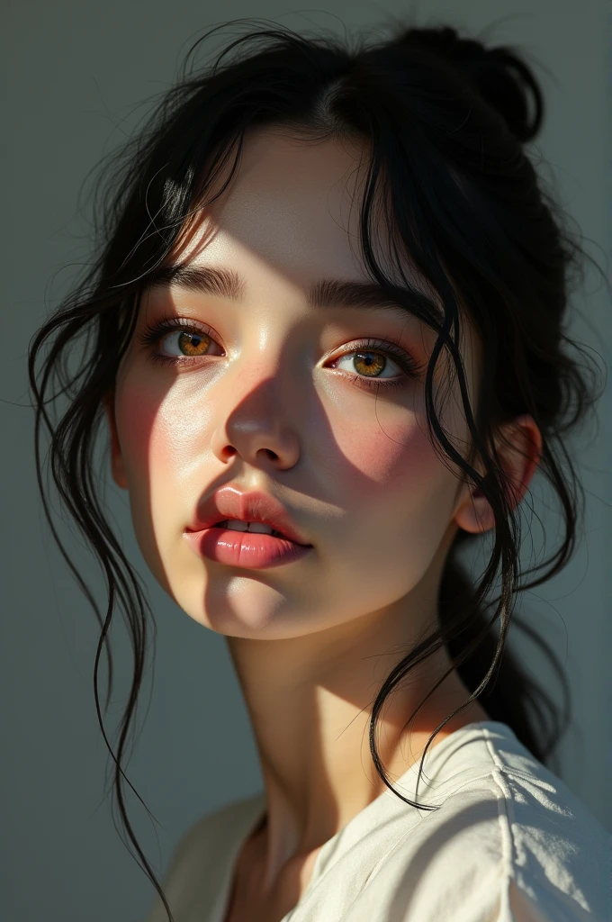 A girl with Lana's nose, Billie Eilish's eyes and Adriana Lima's face