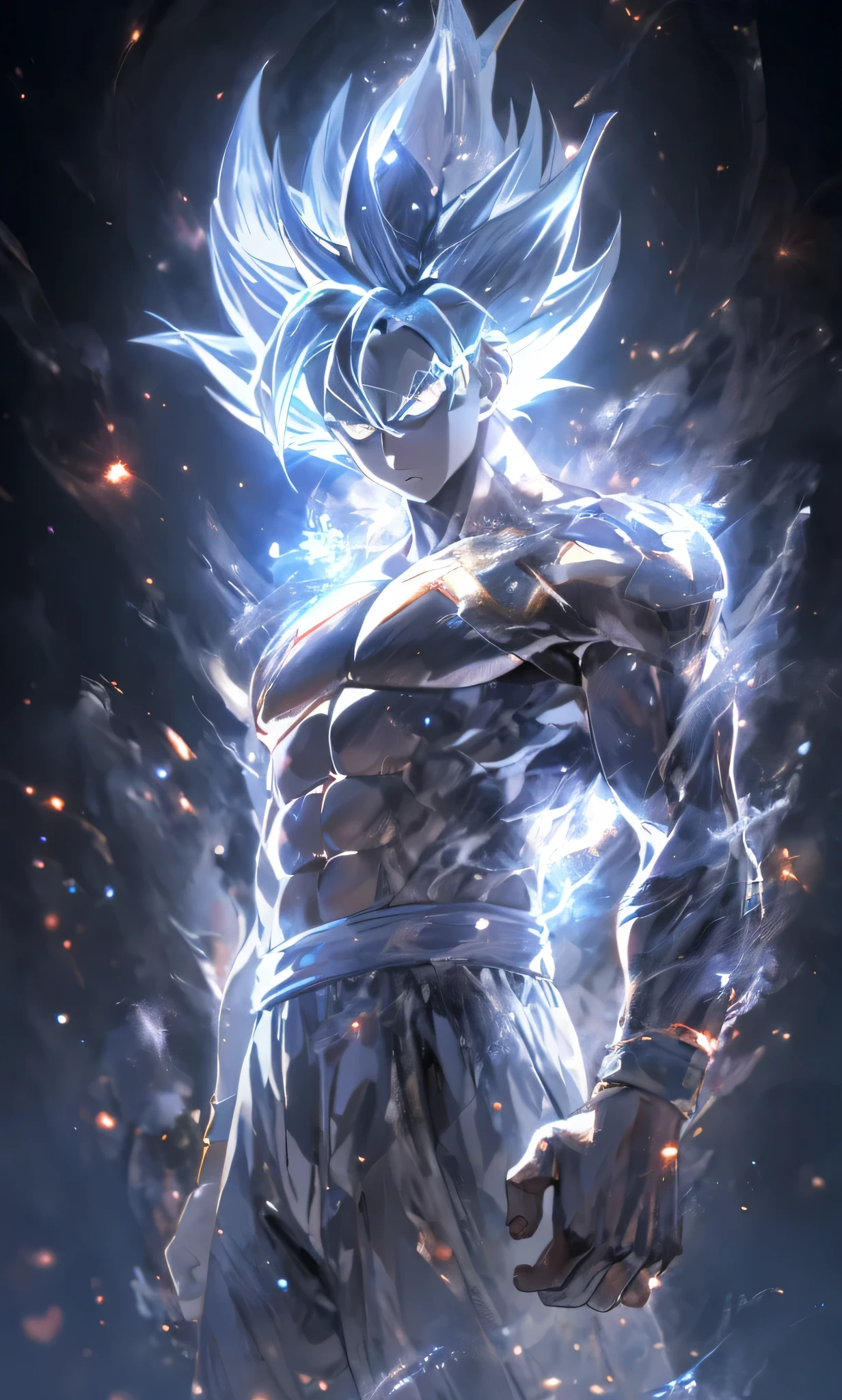 a close up of a person with a very large body and a very big body, ultra instinct, an epic anime of a energy man, 4 k manga wallpaper, super saiyan blue, anime wallaper, 4k anime wallpaper, anime wallpaper 4k, anime wallpaper 4 k, character dragonball, highly detailed portrait of goku, human goku, super saiyan goku