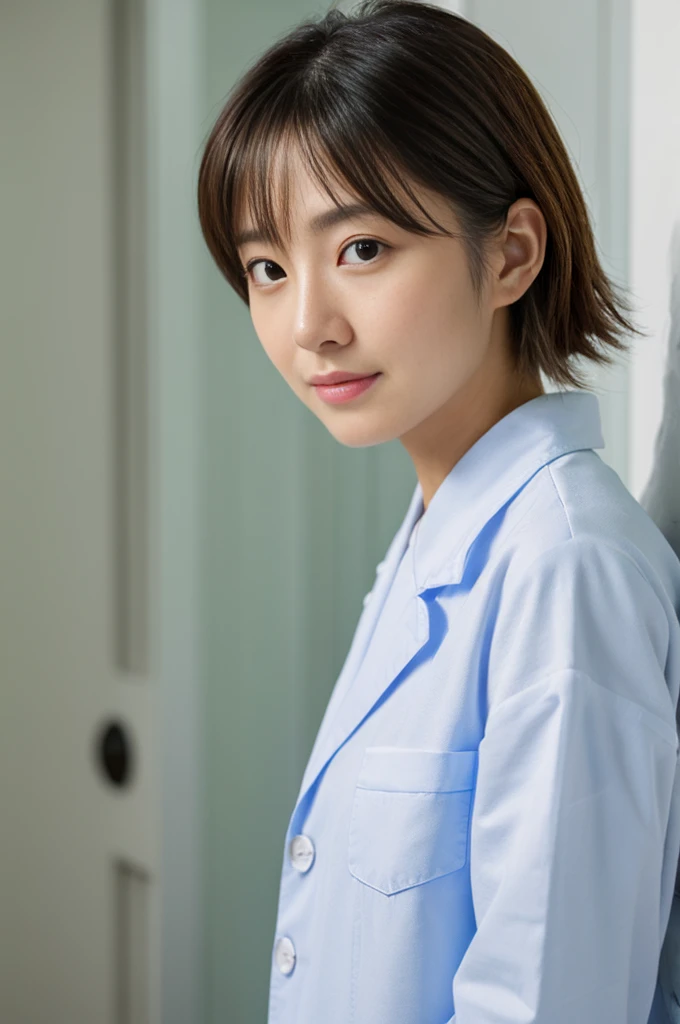 ((Highest quality)), ((masterpiece)), (detailed),Perfect Face,Japanese,Female doctor,White