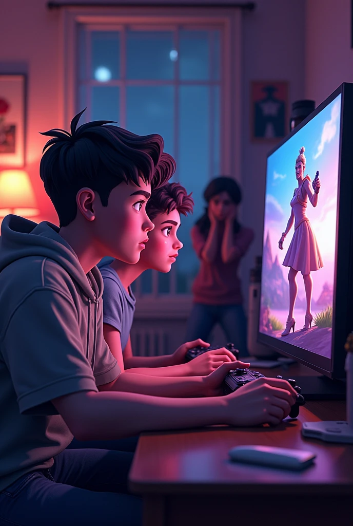 Un garçon qui joue a Fortnite avec passion avec son ex il font top 2 sa copine pleure 