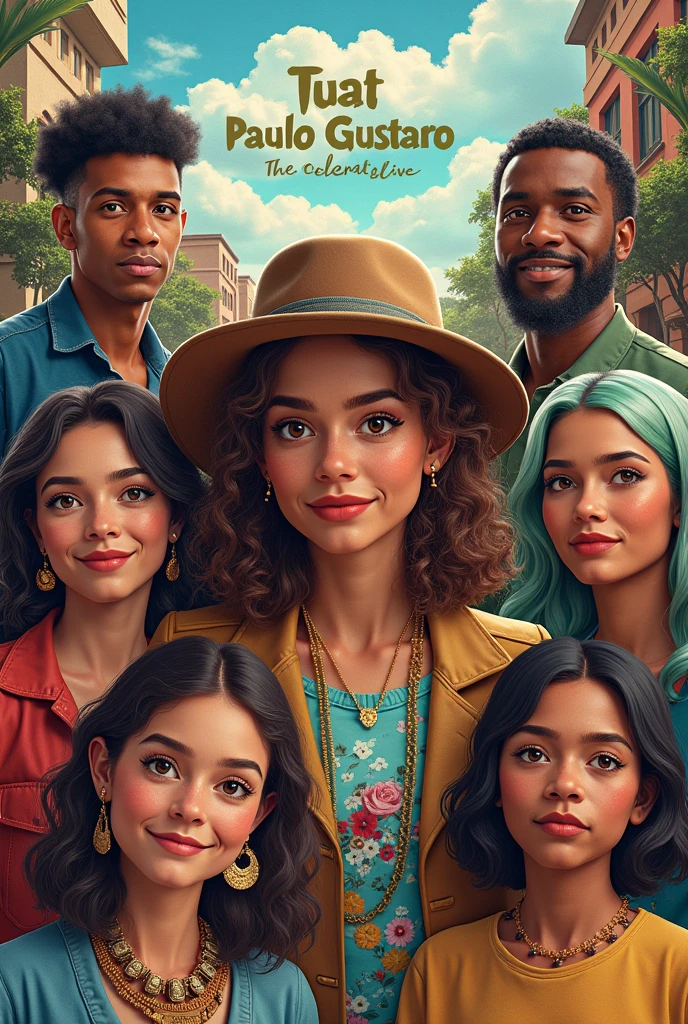 Create digital art for a poster for a Live that will be d using the Paulo Gustavo law resource, It will be a community live, will happen on the 31st/08/2024 with several local artists. Create an eye-catching and beautiful poster. Make it with ultra-realistic photo