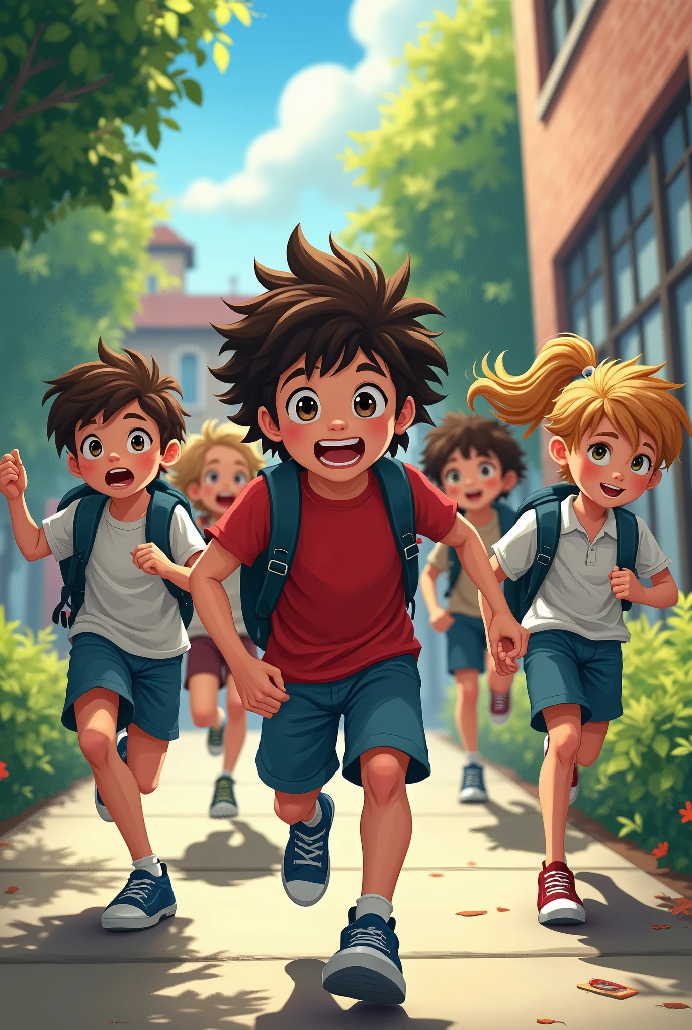 Children run away from school
