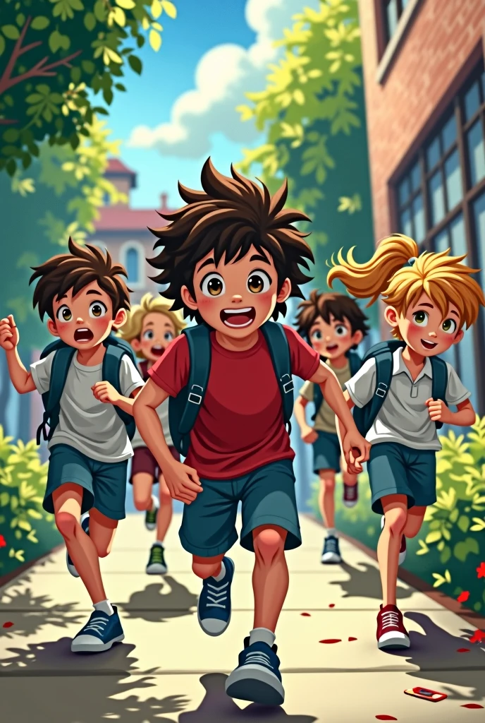 Children run away from school