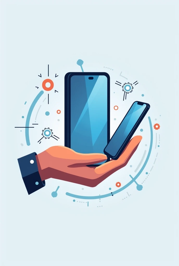 Logo about maintenance of smartphones and computers