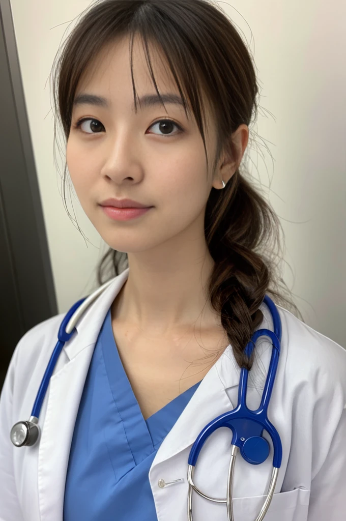 ((Highest quality)), ((masterpiece)), (detailed),Perfect Face,Japanese,Female doctor,White