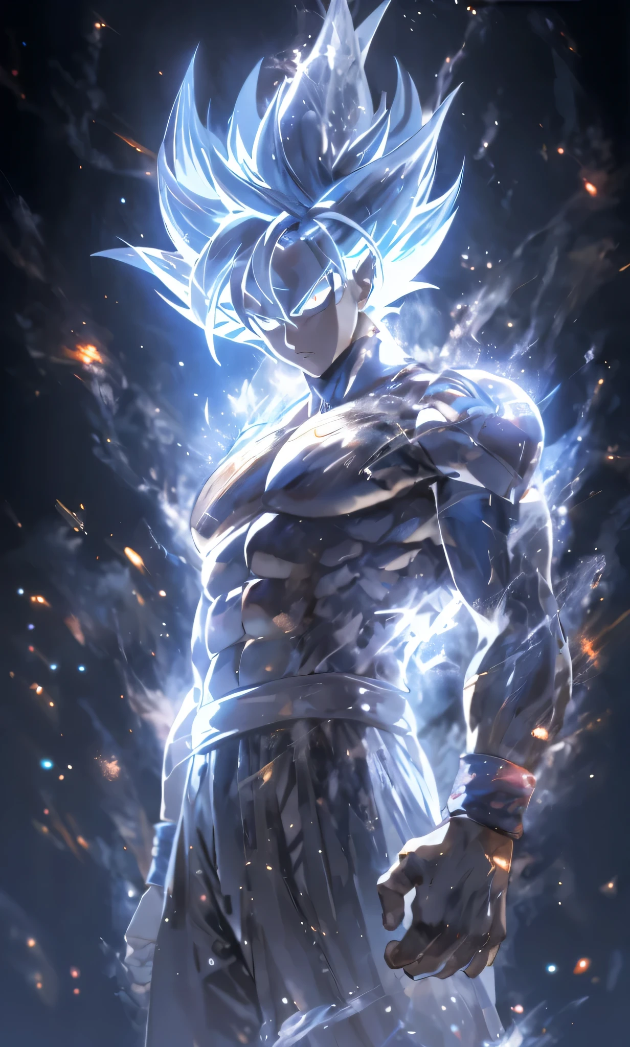 a close up of a person with a very large body and a very big body, ultra instinct, an epic anime of a energy man, 4 k manga wallpaper, super saiyan blue, anime wallaper, 4k anime wallpaper, anime wallpaper 4k, anime wallpaper 4 k, character dragonball, highly detailed portrait of goku, human goku, super saiyan goku