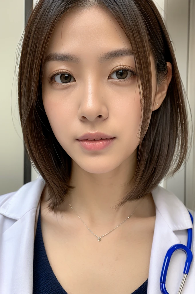 ((Highest quality)), ((masterpiece)), (detailed),Perfect Face,Japanese,Female doctor,White
