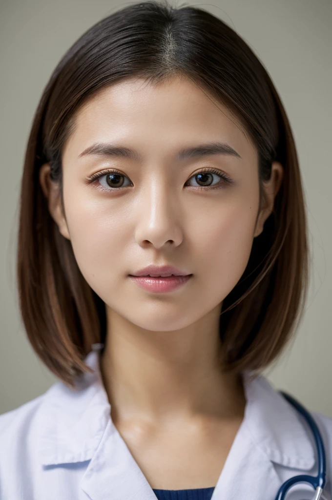 ((Highest quality)), ((masterpiece)), (detailed),Perfect Face,Japanese,Female doctor,White