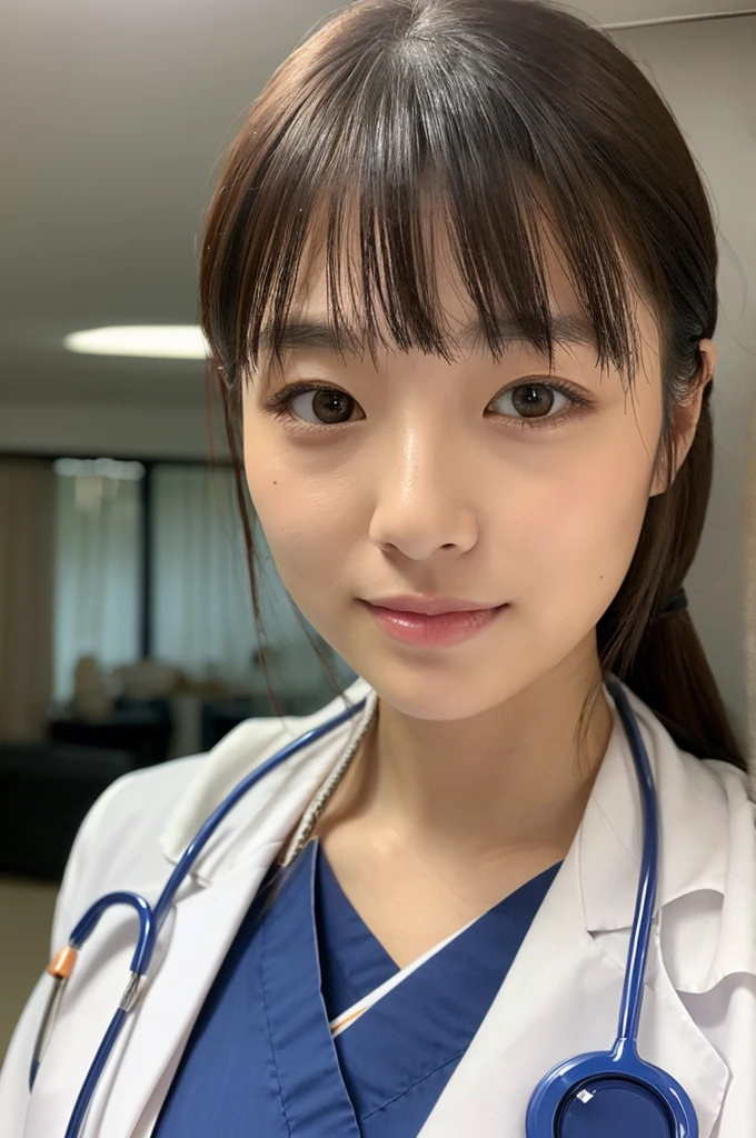 ((Highest quality)), ((masterpiece)), (detailed),Perfect Face,Japanese,Female doctor,White