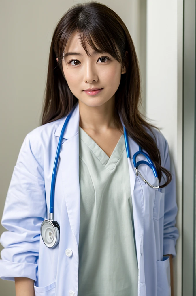 ((Highest quality)), ((masterpiece)), (detailed),Perfect Face,Japanese,Female doctor,White
