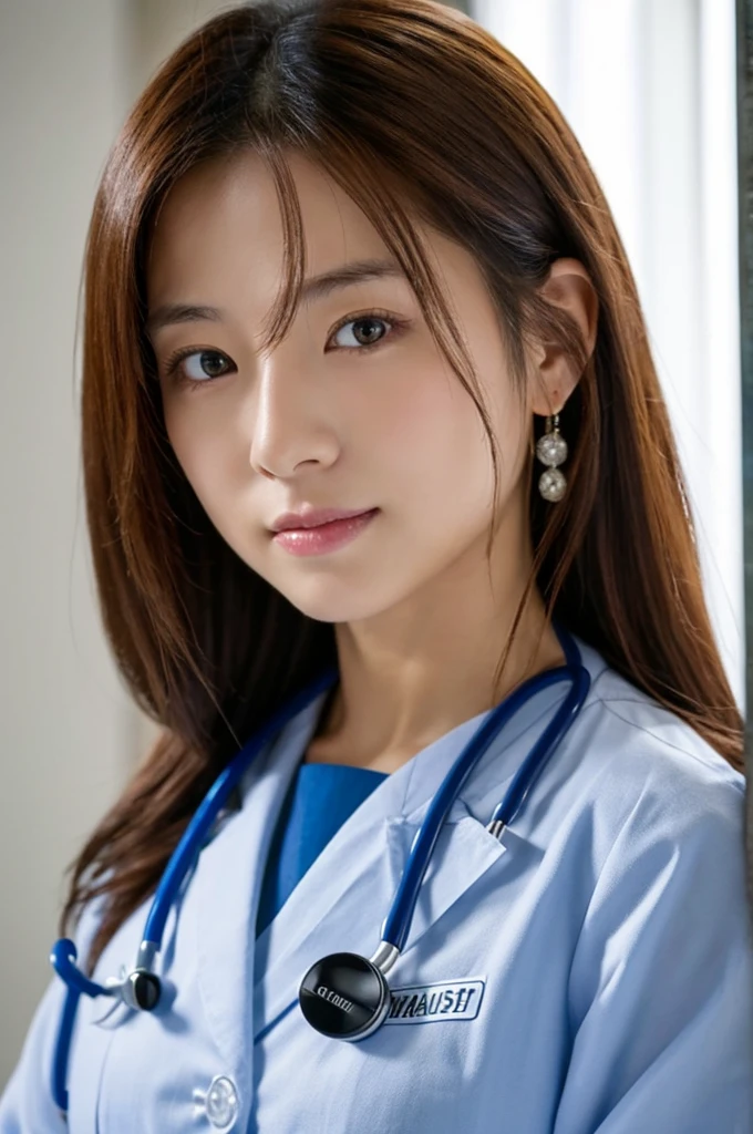 ((Highest quality)), ((masterpiece)), (detailed),Perfect Face,Japanese,Female doctor,White