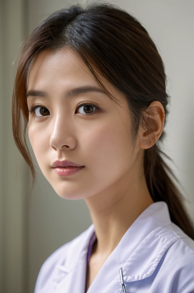 ((Highest quality)), ((masterpiece)), (detailed),Perfect Face,Japanese,Female doctor,White