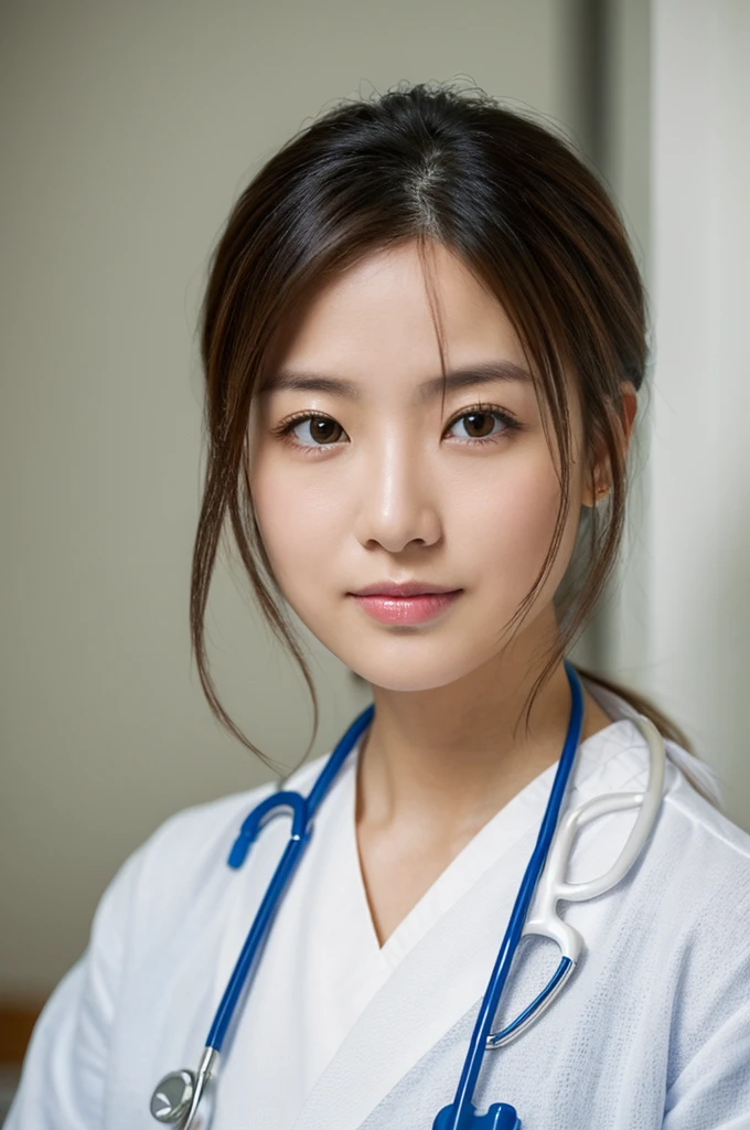((Highest quality)), ((masterpiece)), (detailed),Perfect Face,Japanese,Female doctor,White