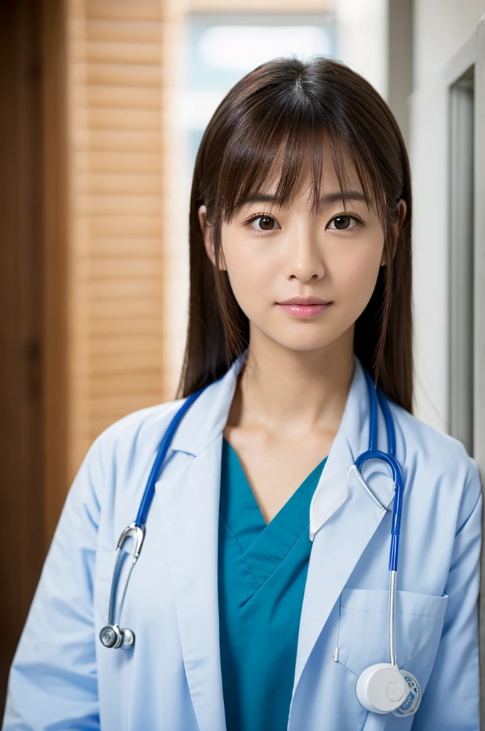 ((Highest quality)), ((masterpiece)), (detailed),Perfect Face,Japanese,Female doctor,White