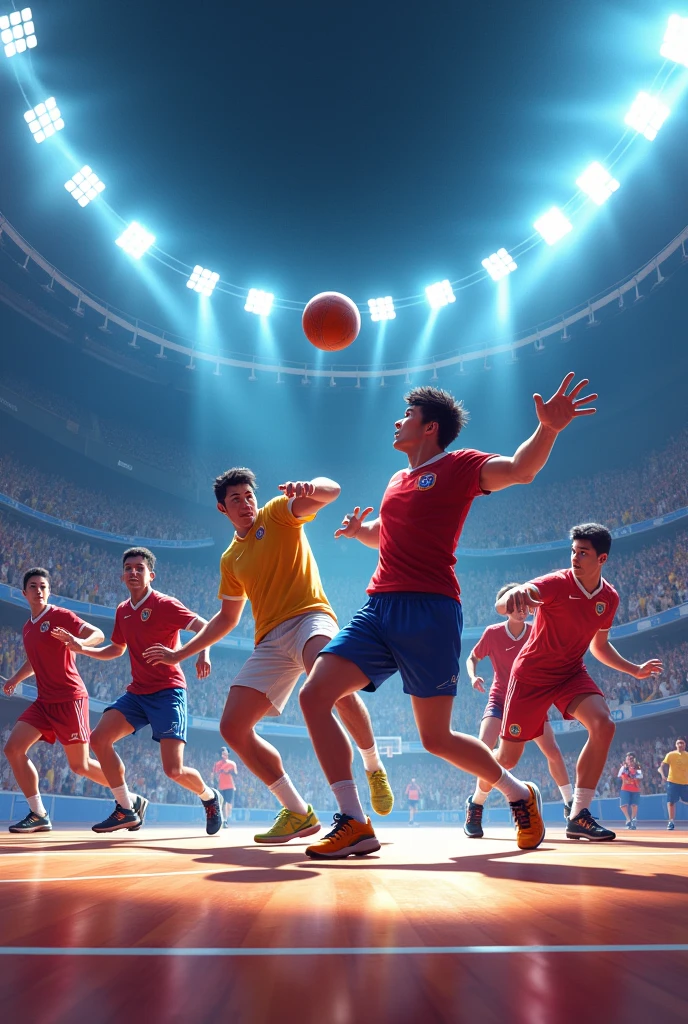 Create me a picture for a handball match day