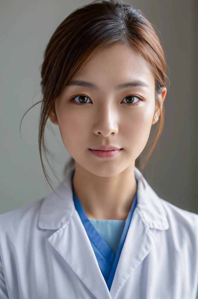 ((Highest quality)), ((masterpiece)), (detailed),Perfect Face,Japanese,Female doctor,White