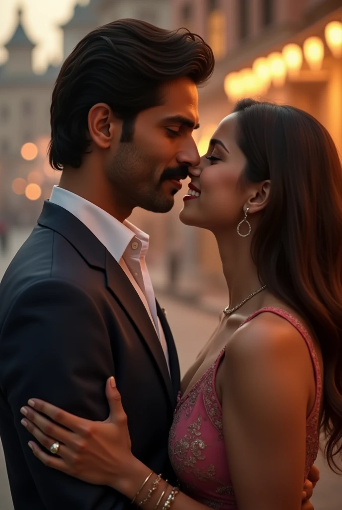 47 years old ather Sonu sood with moustache, kissing a girl