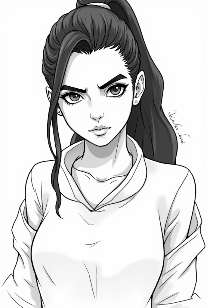 Simple black and white drawing yara