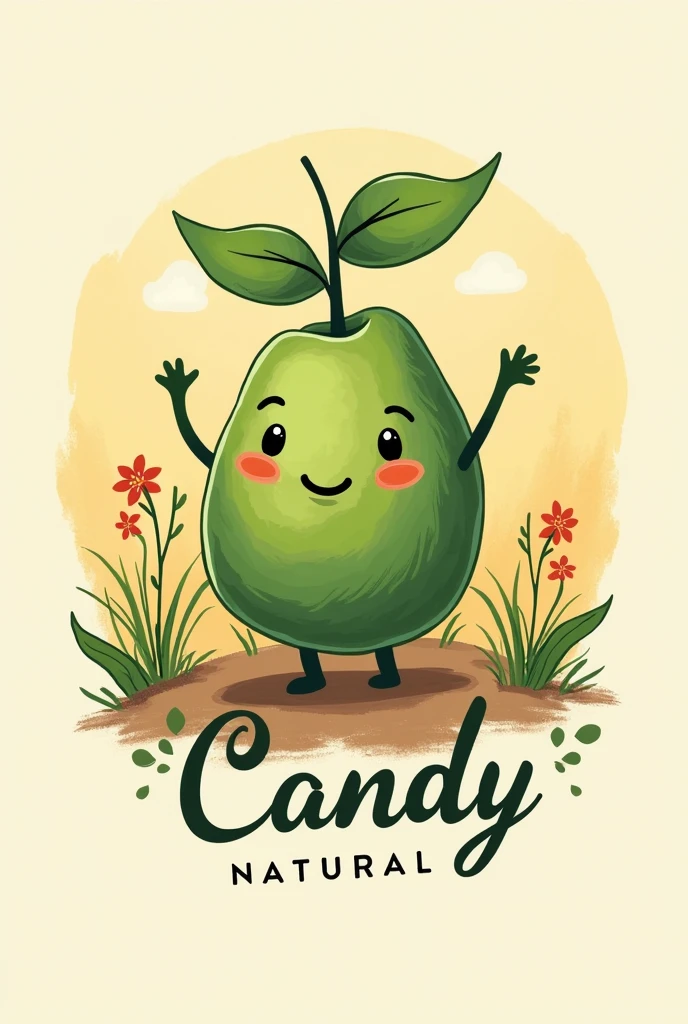 Make a logo for a company that makes sweets with natural plants and is called natural candy
