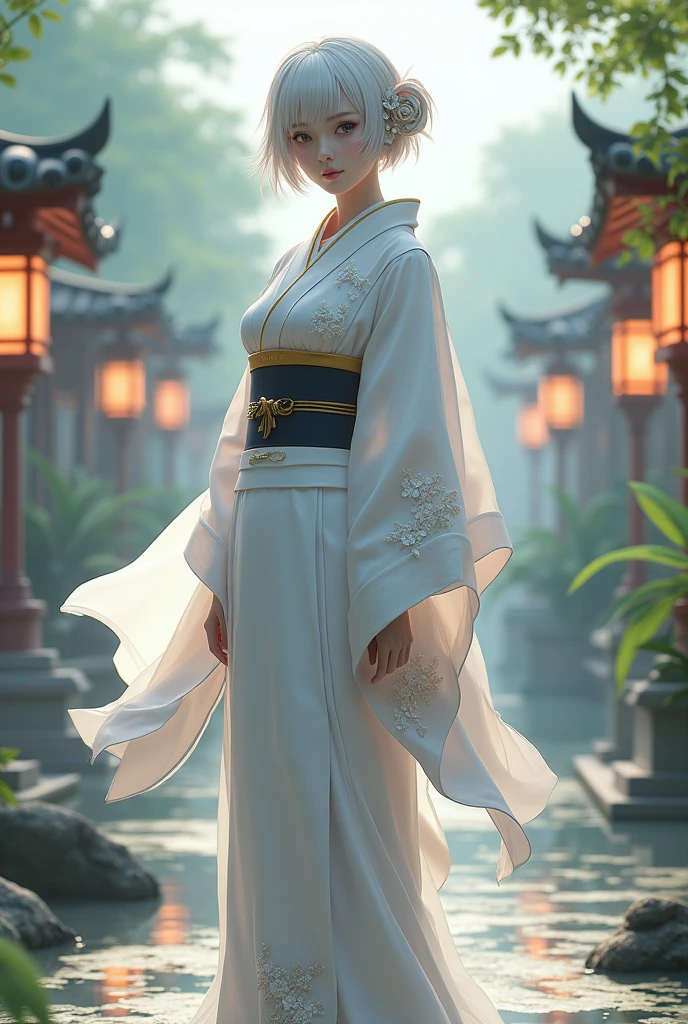 Nier Automata 2b White Japanese Kimono