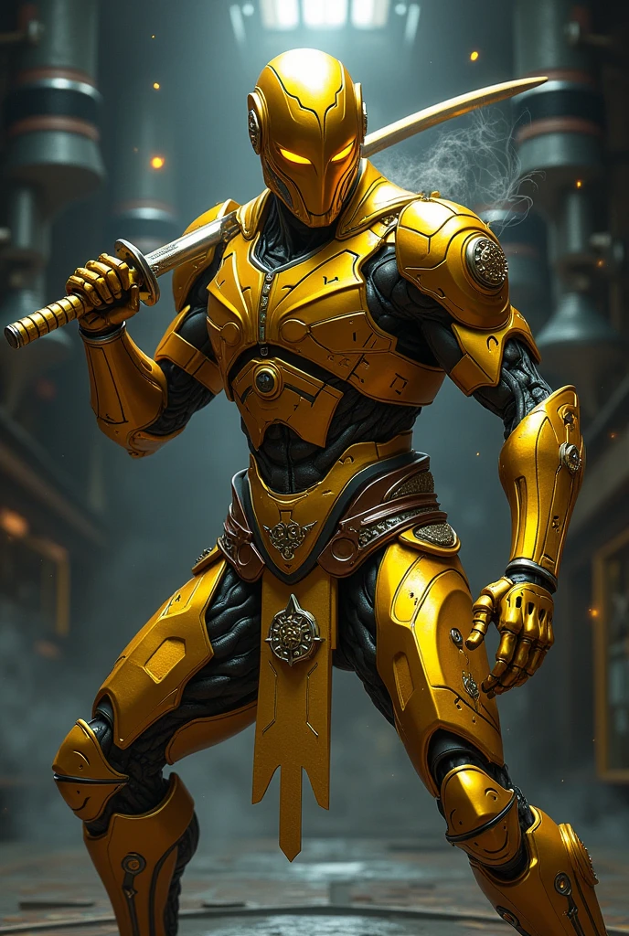 Gold cyborg ninja