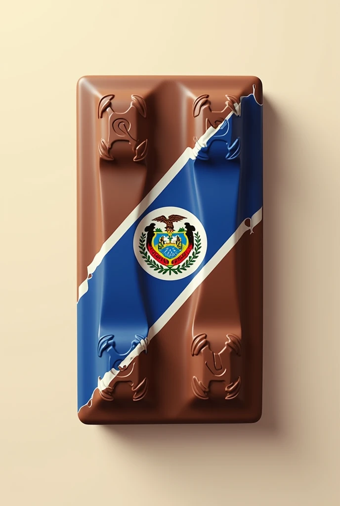 A logo of a chocolate with the flag of (El Salvador)