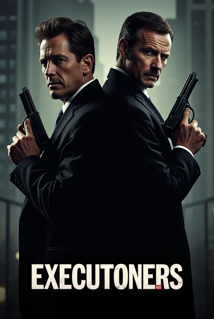 A powerful and realistic Movie poster with the title "Executioners" images and title must be bold and visible with 4K quality.
