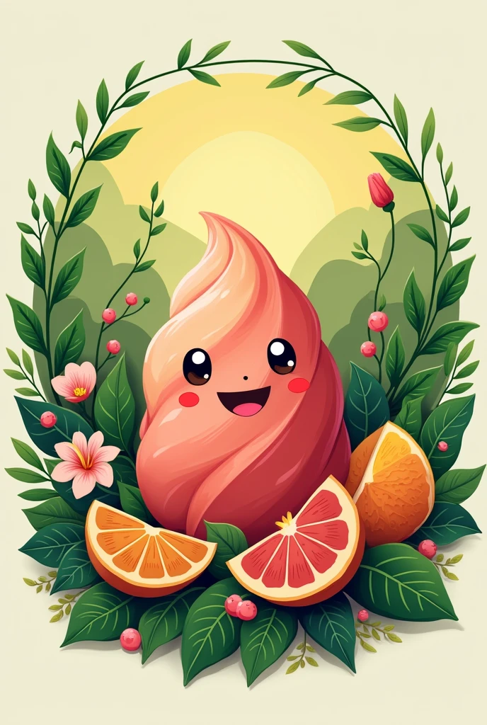 Make a logo for a company that makes sweets with natural plants and it's called natural candy