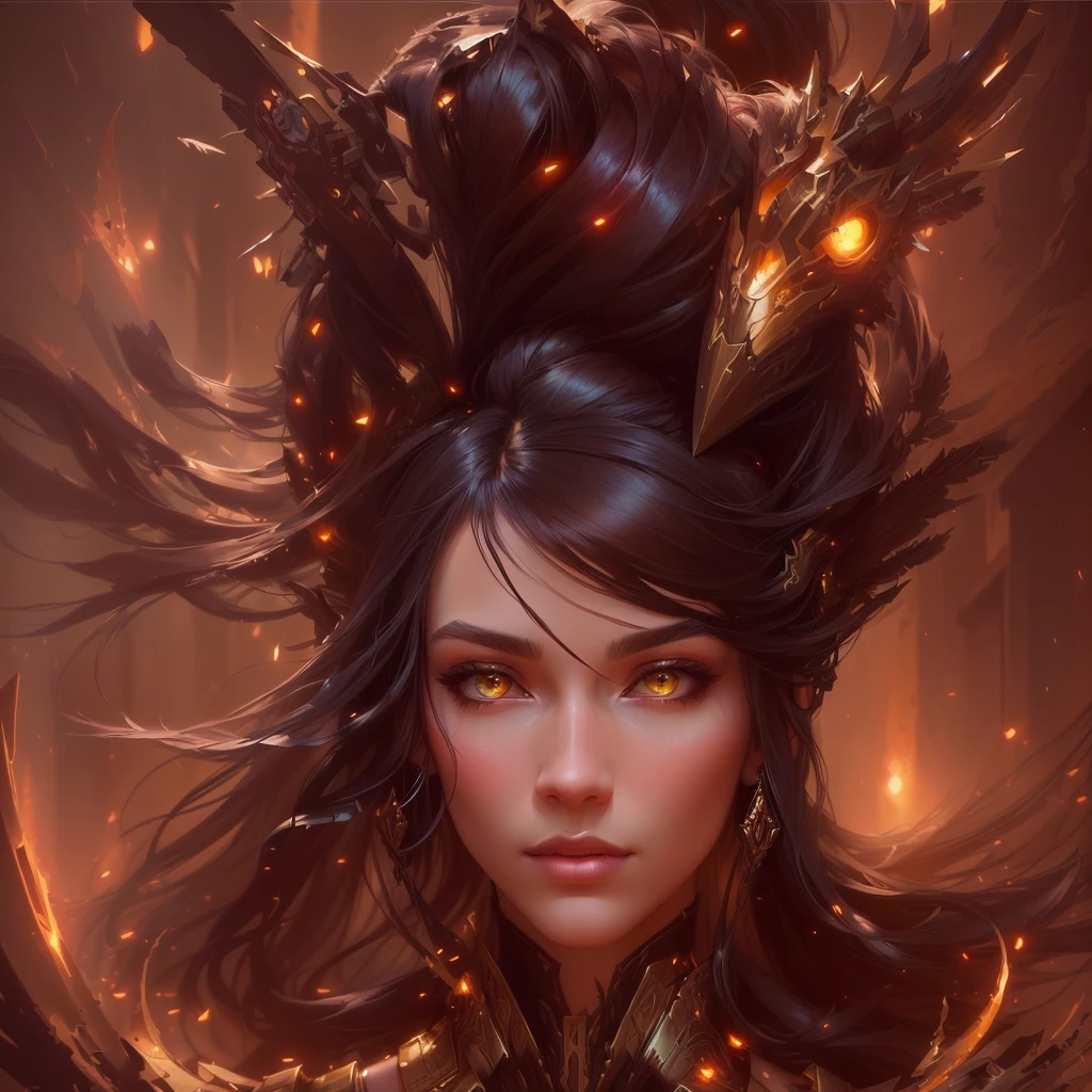 There is a woman with very long hair and a very big head., Epic fantasy in digital art style, 4k fantasy art, Behance Fantasy Art, epic fantasy portrait, epic fantasy art style hd, epic fantasy art style, fantasy concept art portrait, digital 2D fantasy art, detailed fantasy digital art, beautiful fantasy portrait