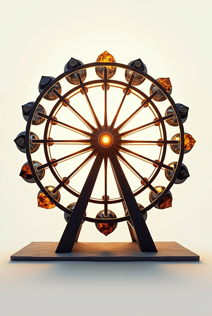 make a logo with the name of ferris wheel, using the concept of onyx stones, Tiger's eye and topaz