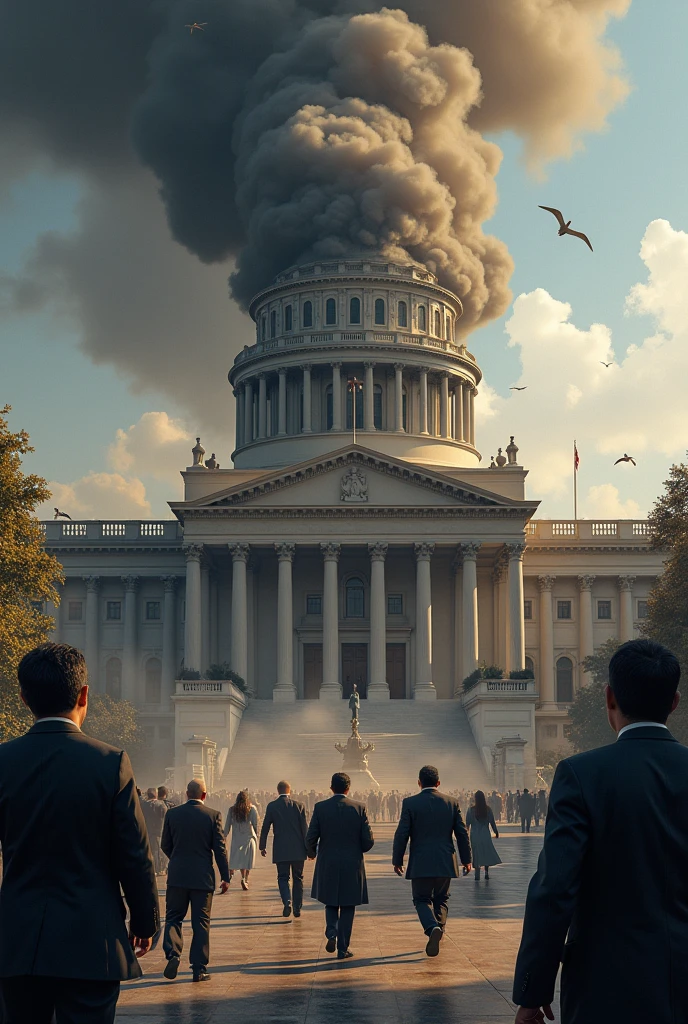 national congress leaving smoke;a