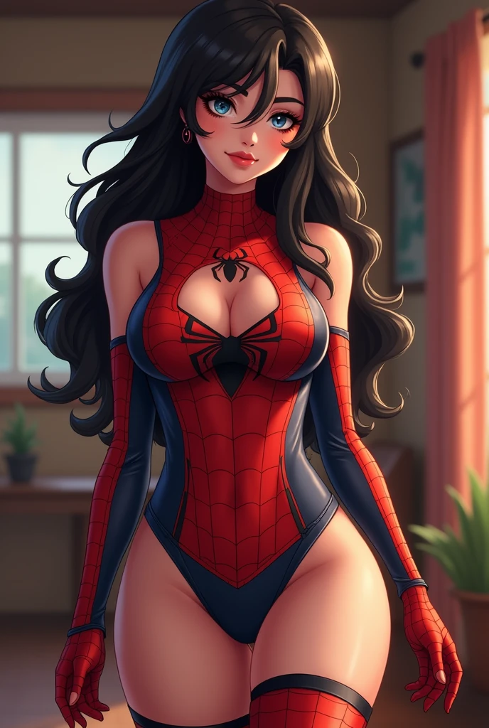 Very young teen latina girl as anime spiderman. Very sexy wearing lingerie and wesring stockings. Huge ass and huge tits. Tiny waist and fit. Cute and sexy slut. Very young teen. Showing lots of skin. Hot full body picture. Teen with thick fat ass and enormous tits.