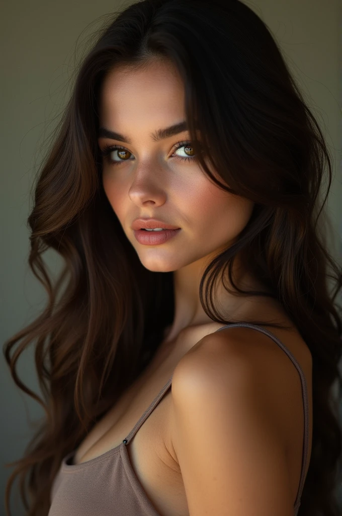 Make a call from Ana 15 years old brunette seductive photo
