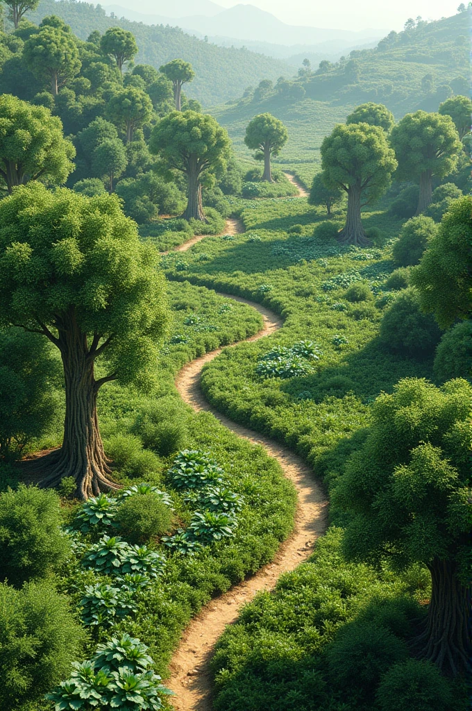 Agroforestry shaded design