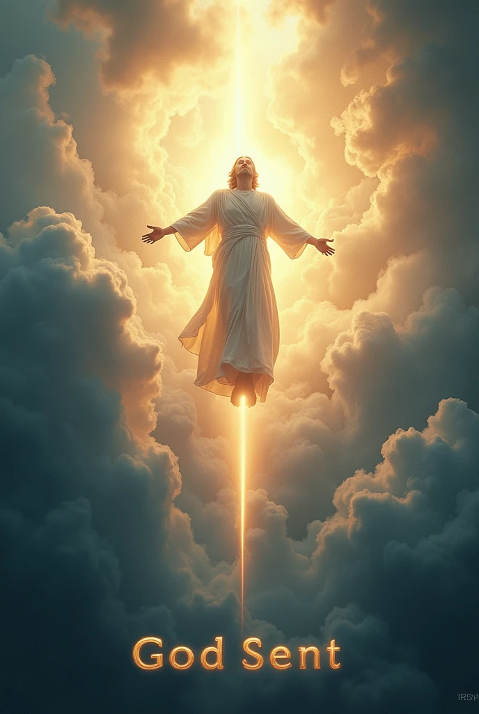 A powerful and realistic Movie poster with the title "GOD SENT" images and title must be bold and visible with 4K quality.
