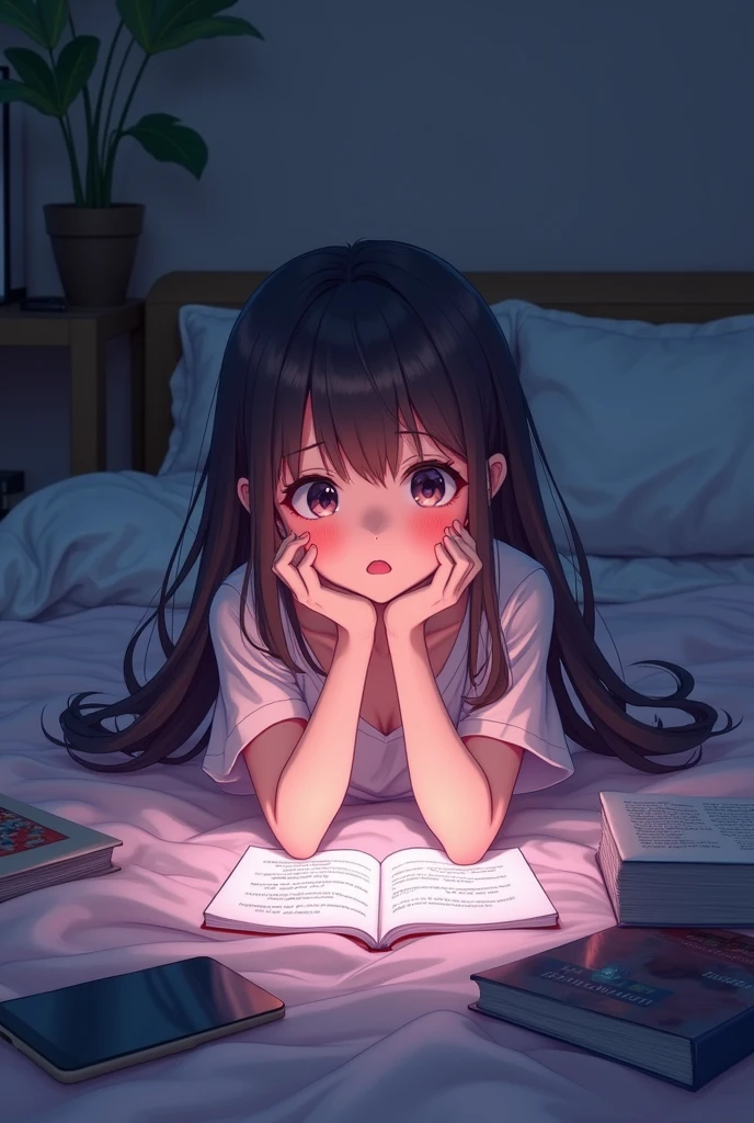 anime woman watching porn