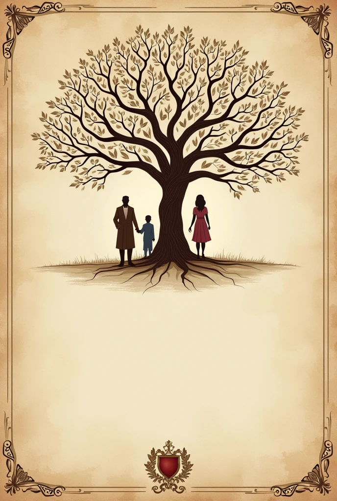 Family tree with 8 spaces to fill in,