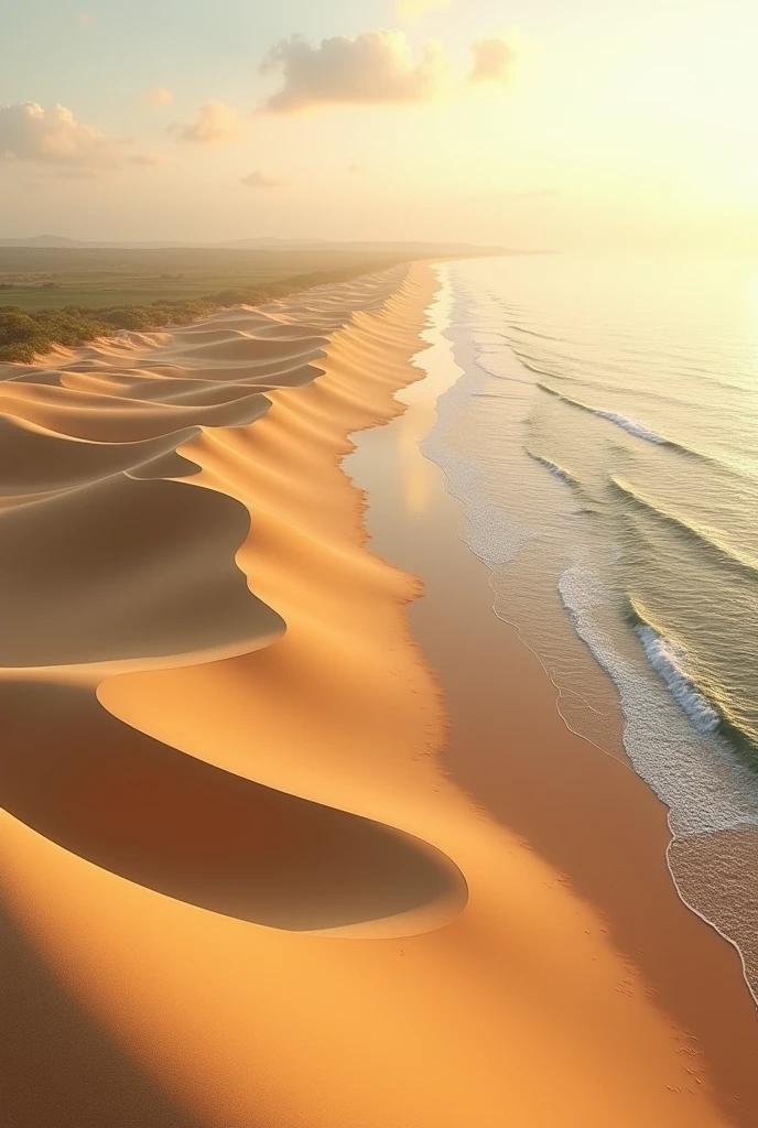 Fortaleza's seafront in Ceará covered in dunes