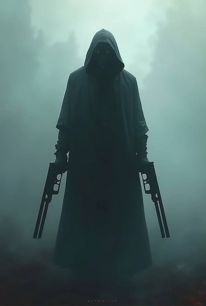 Recreate the Yeat album cover “AfterLyfe” with Reaper from overwatch silluette