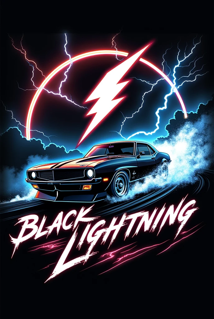 A slogan for a gymkhana team with the team name being black lightning
